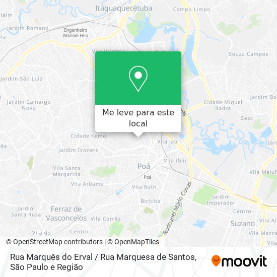 Rua Marquês do Erval / Rua Marquesa de Santos mapa