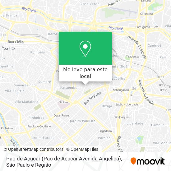 Pão de Açúcar (Pão de Açucar Avenida Angélica) mapa