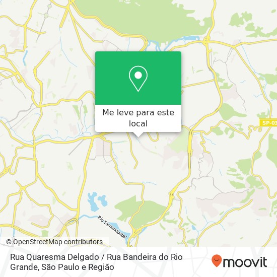 Rua Quaresma Delgado / Rua Bandeira do Rio Grande mapa