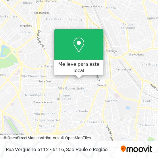 Rua Vergueiro 6112 - 6116 mapa