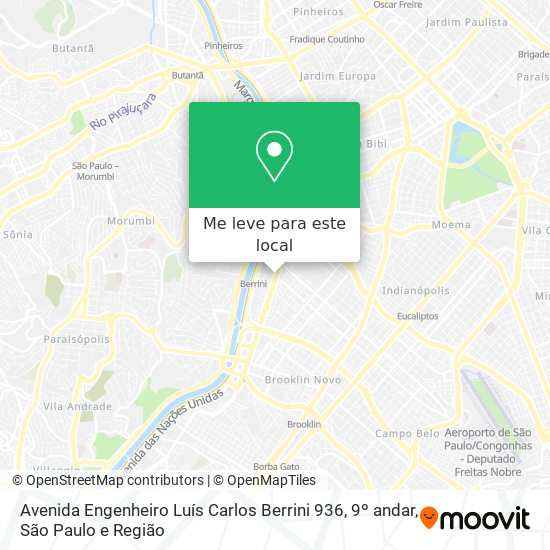 Avenida Engenheiro Luís Carlos Berrini 936, 9º andar mapa