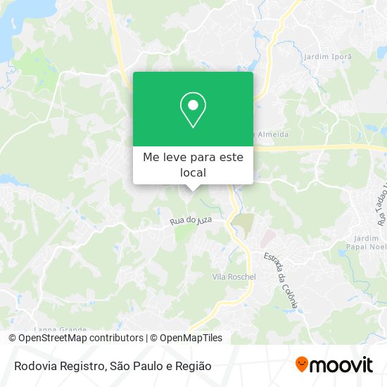 Rodovia Registro mapa
