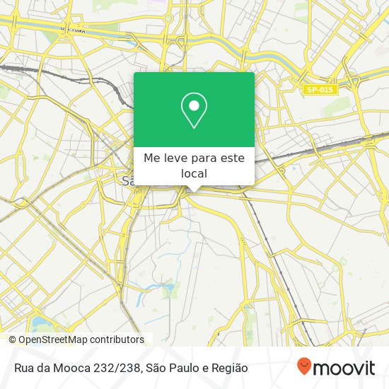 Rua da Mooca 232/238 mapa