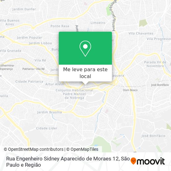 Rua Engenheiro Sidney Aparecido de Moraes 12 mapa