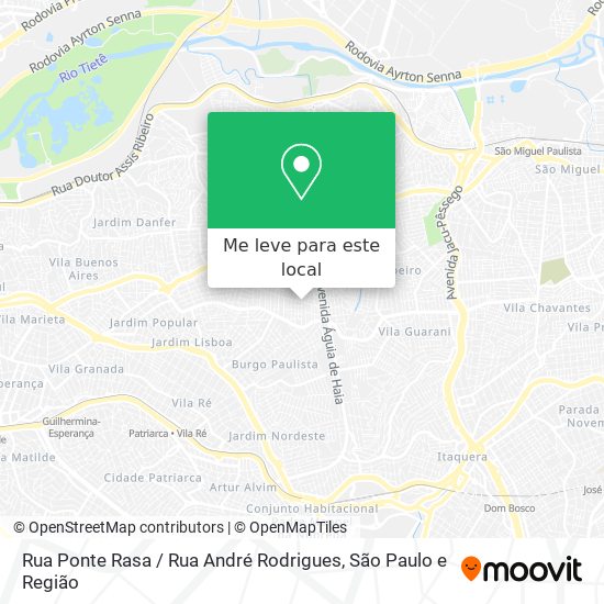 Rua Ponte Rasa / Rua André Rodrigues mapa