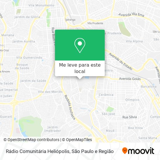 Rádio Comunitária Heliópolis mapa