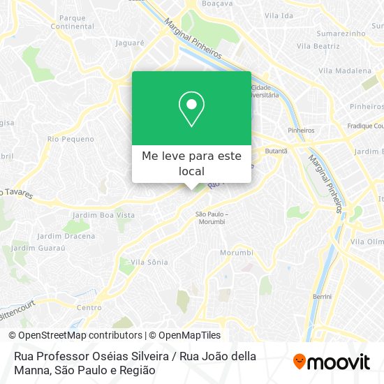 Rua Professor Oséias Silveira / Rua João della Manna mapa