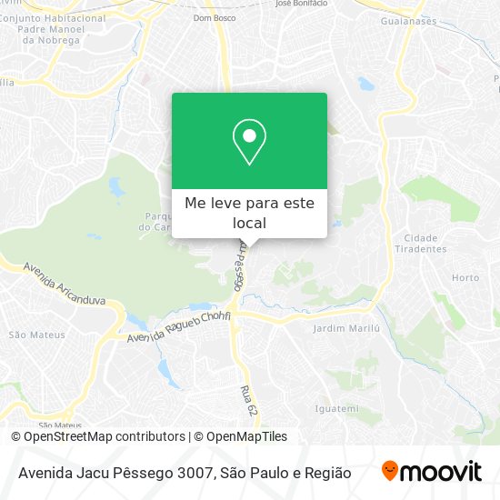 Avenida Jacu Pêssego 3007 mapa