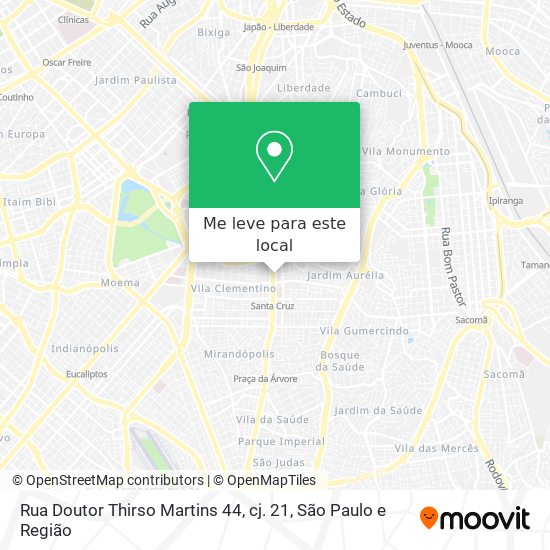 Rua Doutor Thirso Martins 44, cj. 21 mapa