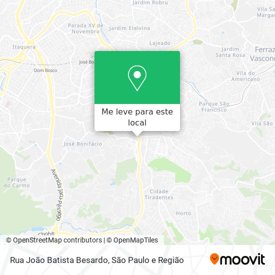 Rua João Batista Besardo mapa