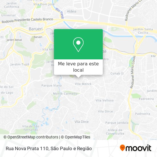 Rua Nova Prata 110 mapa