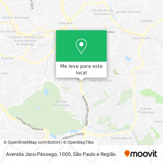Avenida Jacu-Pêssego, 1000 mapa