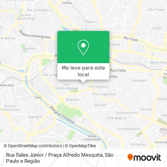 Rua Sales Júnior / Praça Alfredo Mesquita mapa