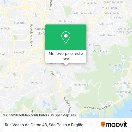 Rua Vasco da Gama 43 mapa