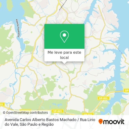 Avenida Carlos Alberto Bastos Machado / Rua Lirio do Vale mapa