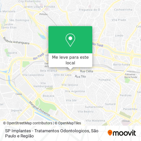 SP Implantes - Tratamentos Odontologicos mapa