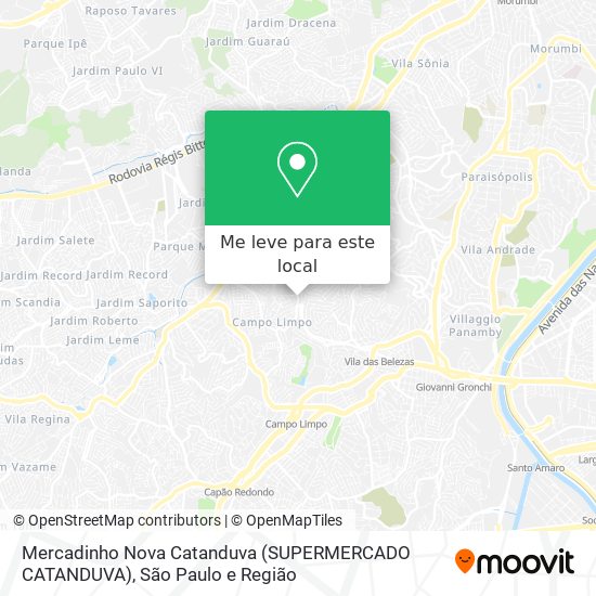Mercadinho Nova Catanduva (SUPERMERCADO CATANDUVA) mapa