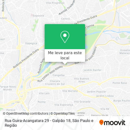 Rua Guira-Acangatara 29 - Galpão 18 mapa