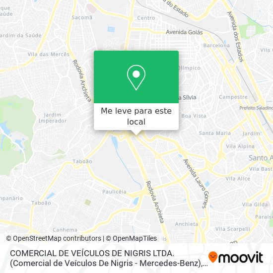 COMERCIAL DE VEÍCULOS DE NIGRIS LTDA. (Comercial de Veículos De Nigris - Mercedes-Benz) mapa