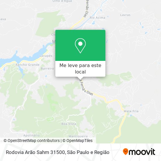 Rodovia Arão Sahm 31500 mapa