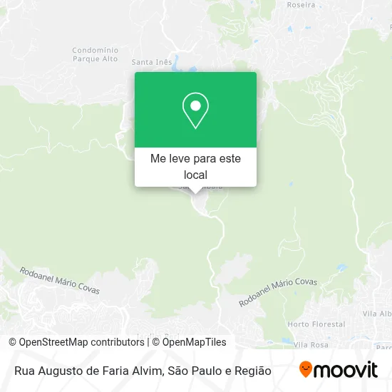 Rua Augusto de Faria Alvim mapa