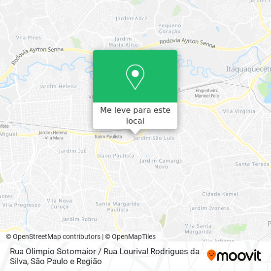 Rua Olimpio Sotomaior / Rua Lourival Rodrigues da Silva mapa