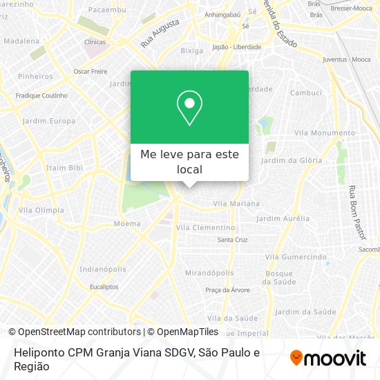 Heliponto CPM Granja Viana SDGV mapa