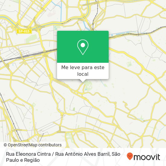 Rua Eleonora Cintra / Rua Antônio Alves Barril mapa