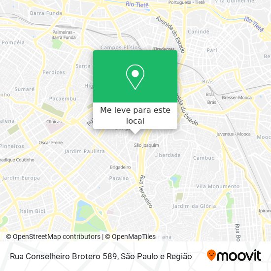 Rua Conselheiro Brotero 589 mapa