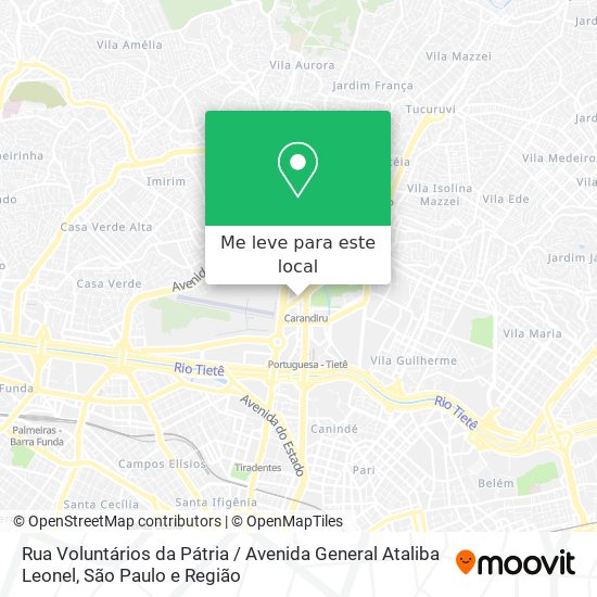 Rua Voluntários da Pátria / Avenida General Ataliba Leonel mapa