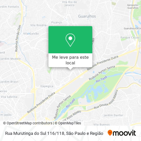 Rua Murutinga do Sul 116/118 mapa