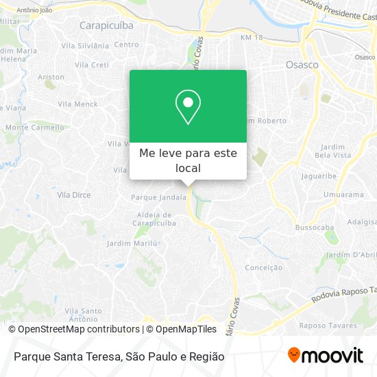 Parque Santa Teresa mapa
