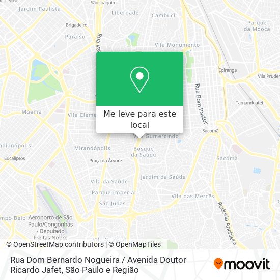 Rua Dom Bernardo Nogueira / Avenida Doutor Ricardo Jafet mapa