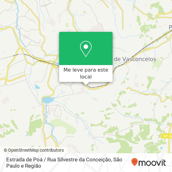 Estrada de Poá / Rua Silvestre da Conceição mapa