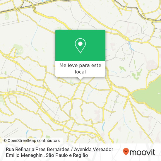 Rua Refinaria Pres Bernardes / Avenida Vereador Emilio Meneghini mapa