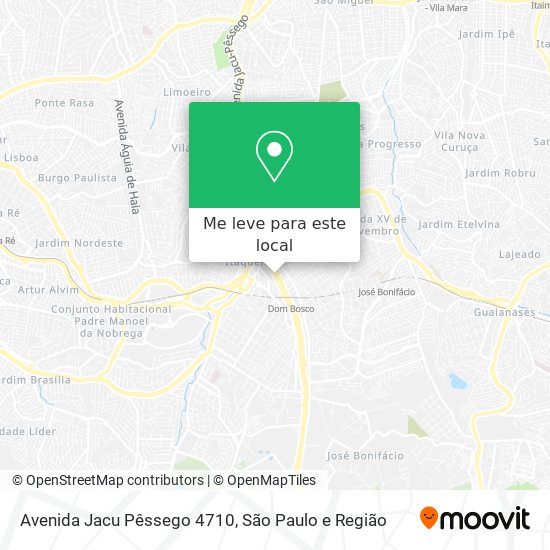 Avenida Jacu Pêssego 4710 mapa