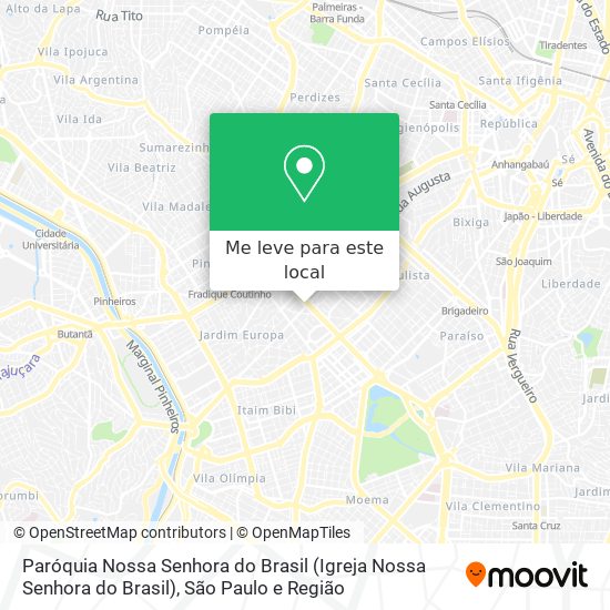 Paróquia Nossa Senhora do Brasil mapa