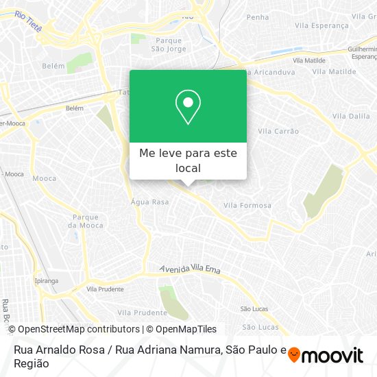 Rua Arnaldo Rosa / Rua Adriana Namura mapa