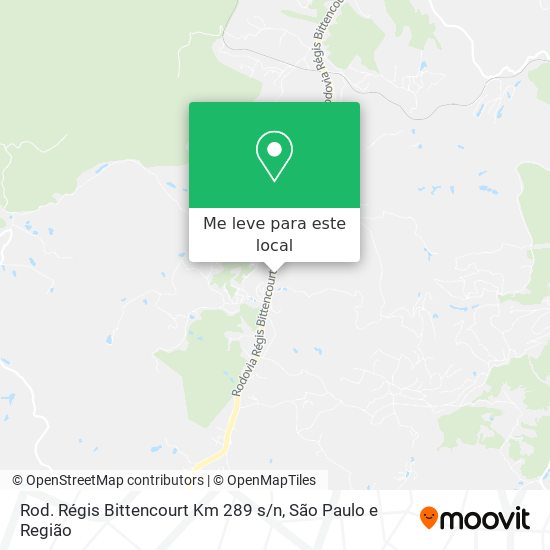 Rod. Régis Bittencourt Km 289 s / n mapa