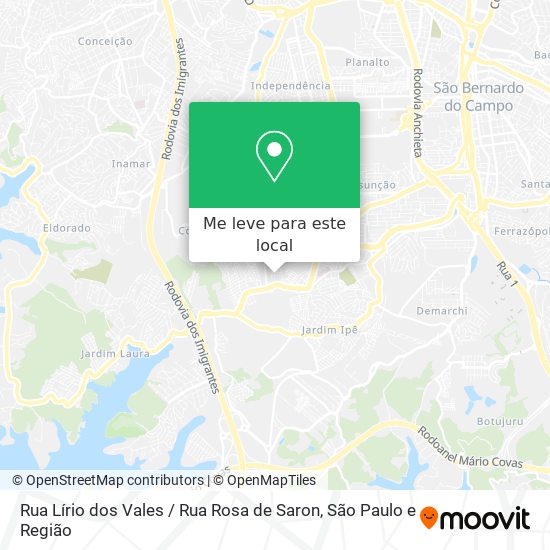 Rua Lírio dos Vales / Rua Rosa de Saron mapa