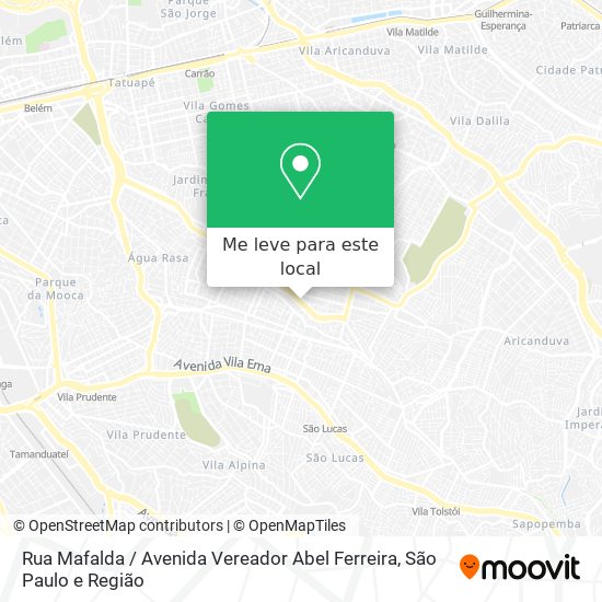 Rua Mafalda / Avenida Vereador Abel Ferreira mapa