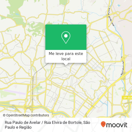 Rua Paulo de Avelar / Rua Elvira de Bortole mapa