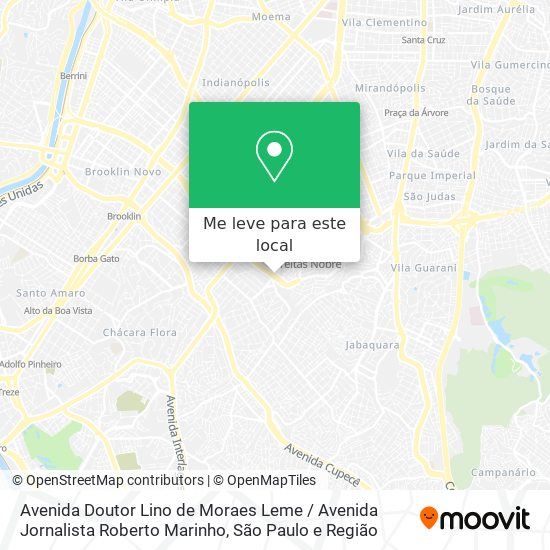 Avenida Doutor Lino de Moraes Leme / Avenida Jornalista Roberto Marinho mapa