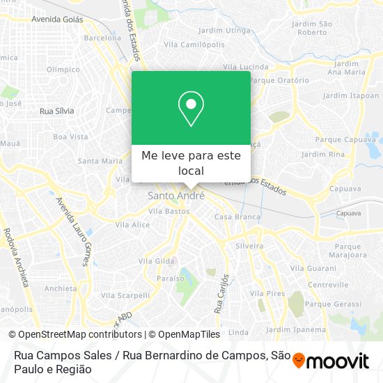 Rua Campos Sales / Rua Bernardino de Campos mapa