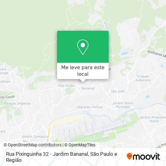 Rua Pixinguinha 32 - Jardim Bananal mapa