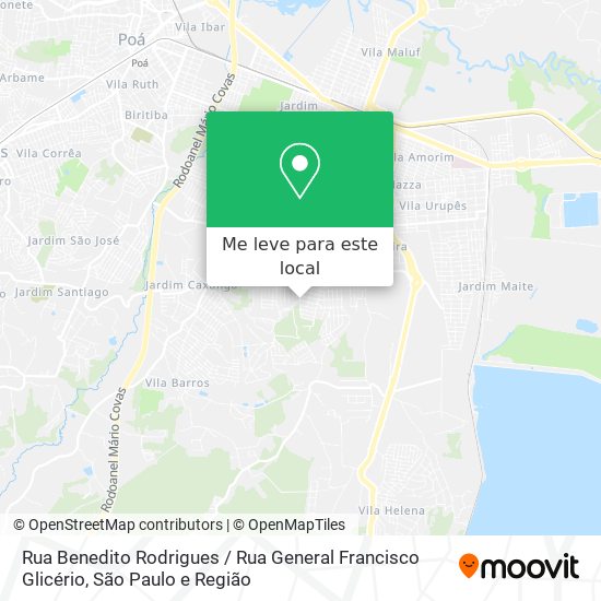 Rua Benedito Rodrigues / Rua General Francisco Glicério mapa