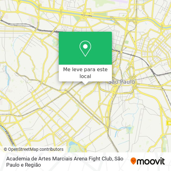Academia de Artes Marciais Arena Fight Club mapa