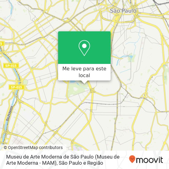 Museu de Arte Moderna de São Paulo (Museu de Arte Moderna - MAM) mapa