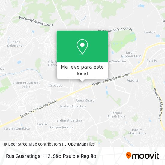Rua Guaratinga 112 mapa