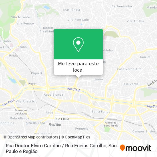 Rua Doutor Elviro Carrilho / Rua Eneias Carrilho mapa